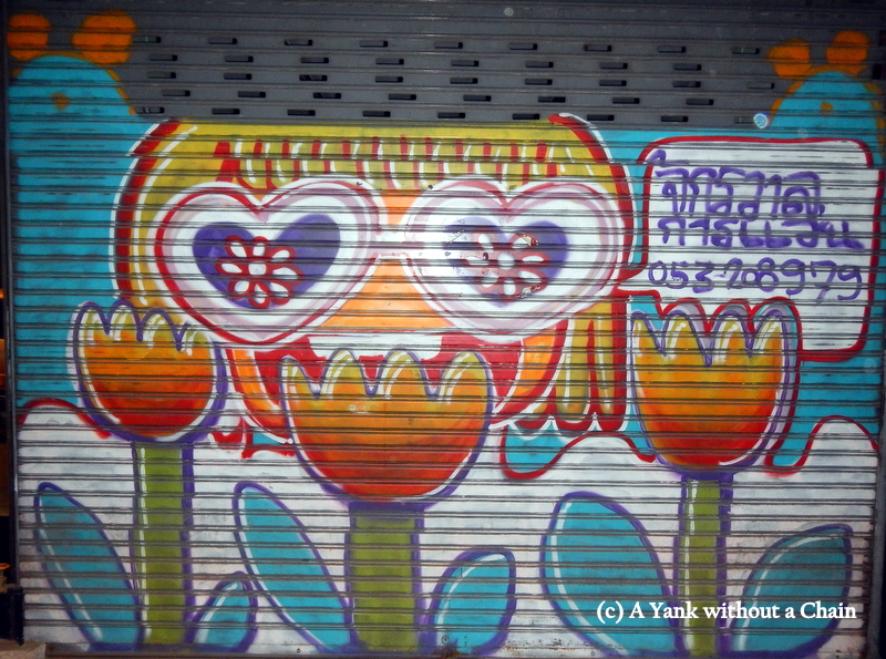 Chiang Mai Street Art Crazy Flowers