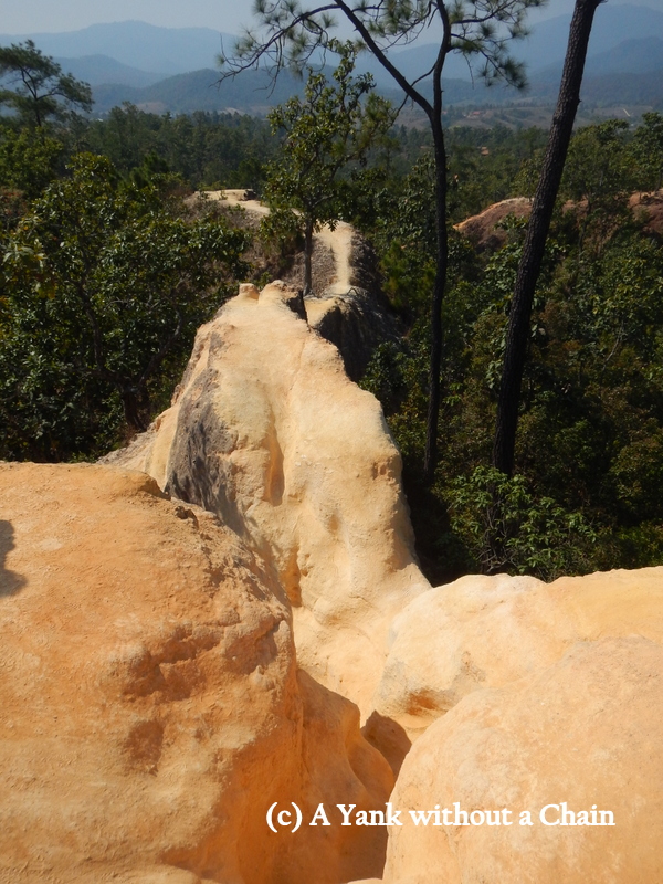 A treacherous trail at the Pai Canyon