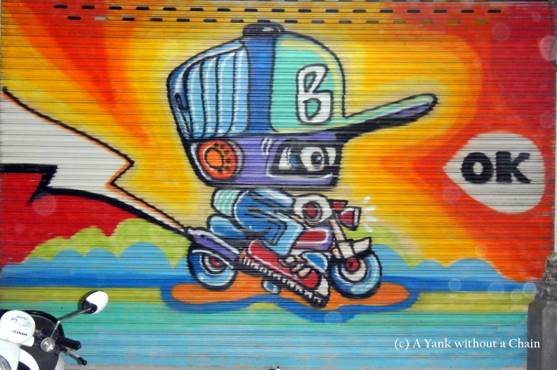 Chiang Mai Street Art Rainbow Bot