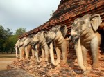 The elephants at Wat Sorasak