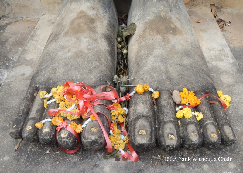 The Buddha's feet at Wat Saphan Hin