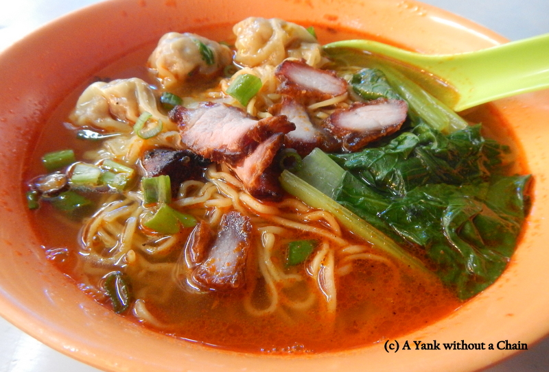 Amazing Wan Tan Mee at the Red Garden in George Town, Penang