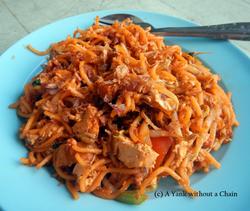 Another safe option, Mee Goreng - fried noodles with tofu and chicken