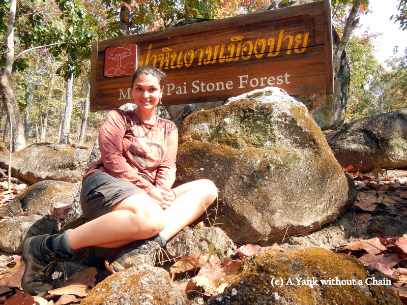 Hiking in the stone forest in Pai, Thailand