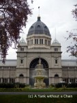 The Australian flag flew for the very first time atop the Royal Exhibition Building in 1901