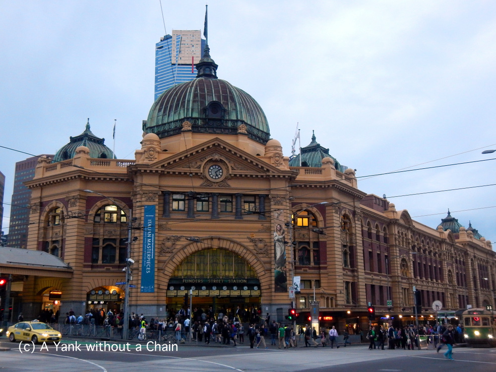 The iconic Flinders Street train station in Melbourne's CBD