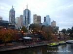 The view of the CBD from the Yarra River