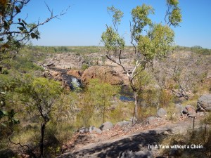 The view of Edith Falls from Leliyn Lookout in Nitmiluk National Park