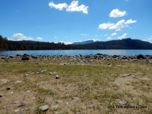 A view from the shore of Lake St. Clair in Tasmania